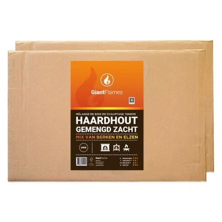 30 dozen Giant Flames haardhout gemengd zacht berken