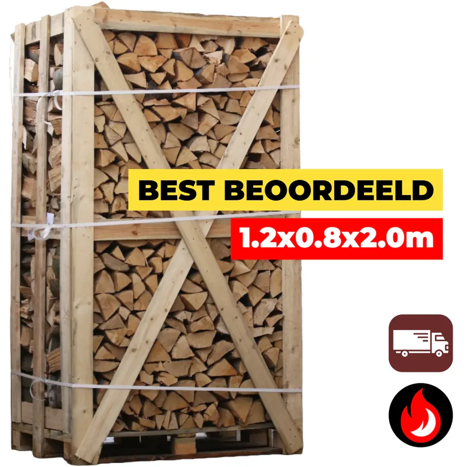 Grote Pallet Beuken Haardhout – Ovengedroogd