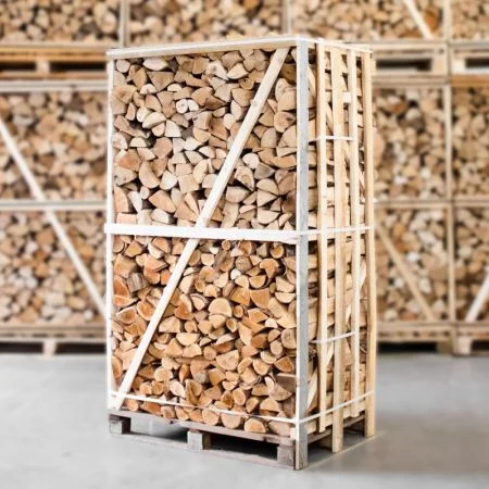 Hele pallet ovengedroogd gekloofd berken/essen haardhout mix 25cm - Afbeelding 3