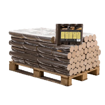 Ronde beuk briketten halve pallet 48 pakken x 10kg (480kg)